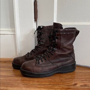 Durable Lace-Up Women's Boots in Rich Brown